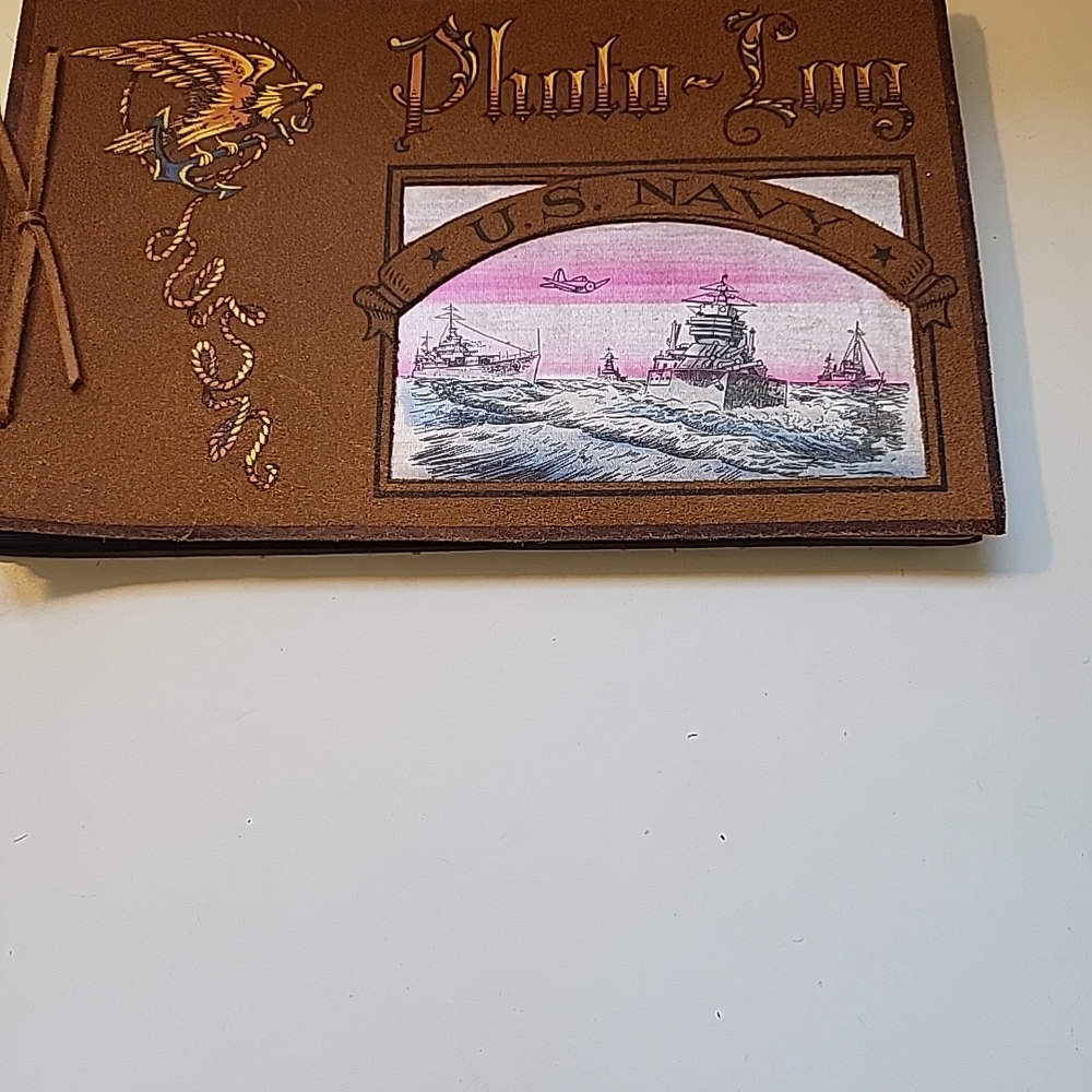 Vintage U.S. Navy Photo Log Album WW2 Unused